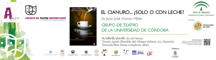 Cartel de la obra de teatro El cianuro solo o con leche